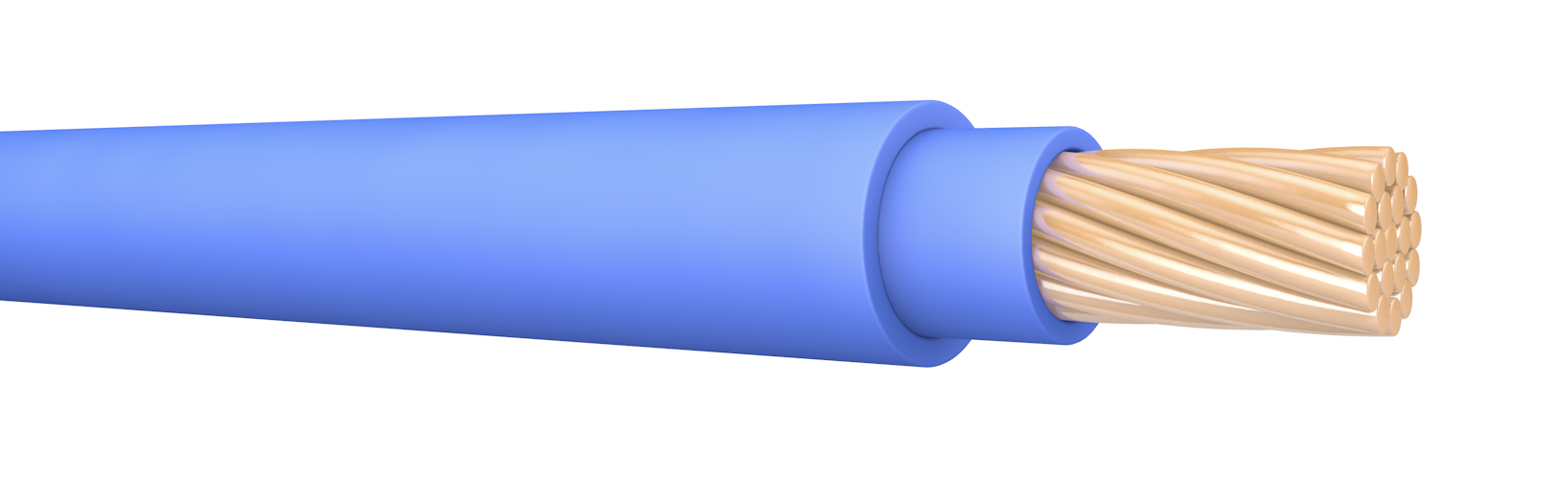 6181Y 25mm Blue/Blue Flexi Tails Cut to Length